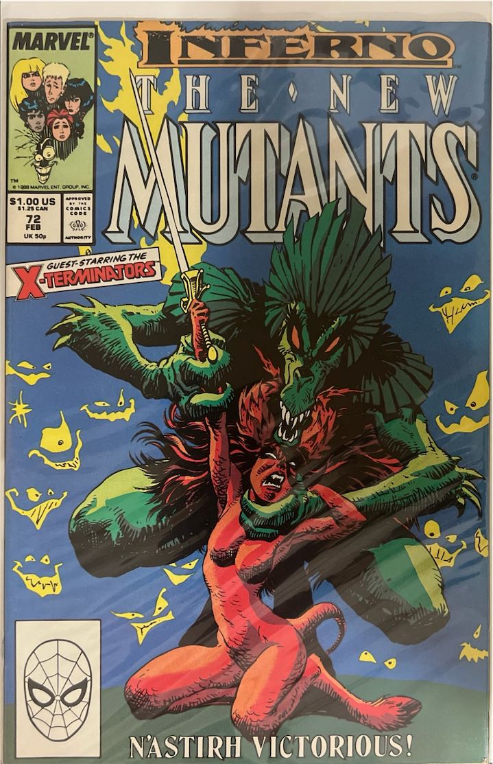 The New Mutants, #072, "Nasthirh Victorious!" (Marvel, 1989) - Direct Sales