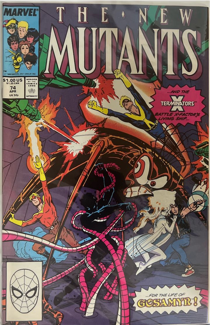 The New Mutants, #074 (Marvel, 1989) - Direct Sales Edition