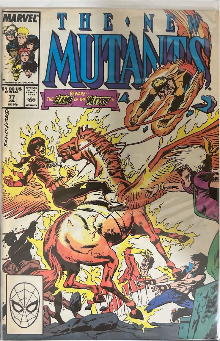 The New Mutants, #077, Beware the Flame of the Valkyrie (Marvel, 1989) - Direct Sales