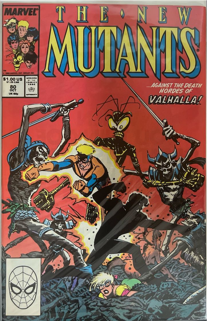 The New Mutants, #080, ...Against the Death Hordes of Valhalla! (Marvel, 1989) - Direct Sales