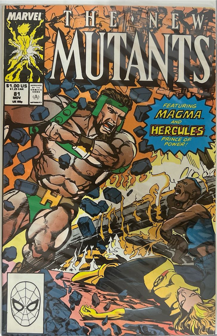 The New Mutants, #081, Featuring Magma and Hercules (Marvel, 1989) - Direct Sales