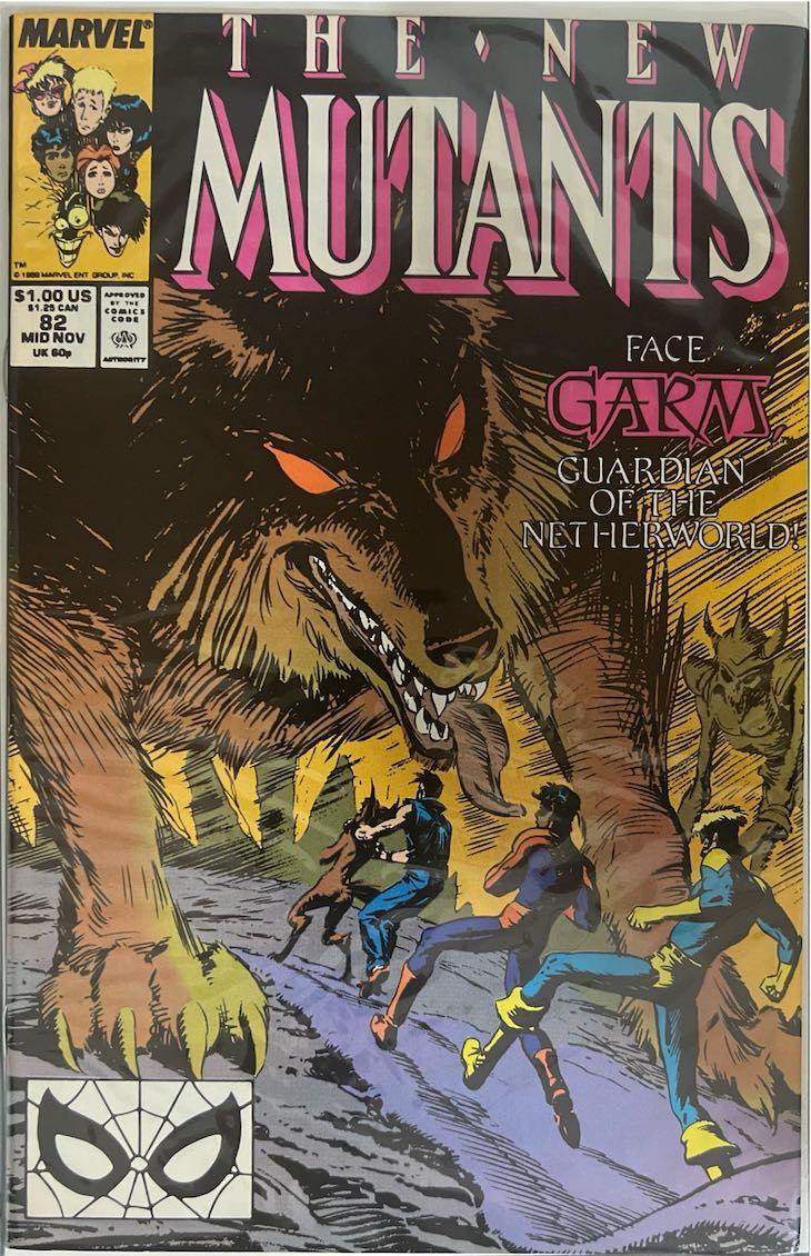 The New Mutants, #082, Face Garm (Marvel, 1989) - Newsstand