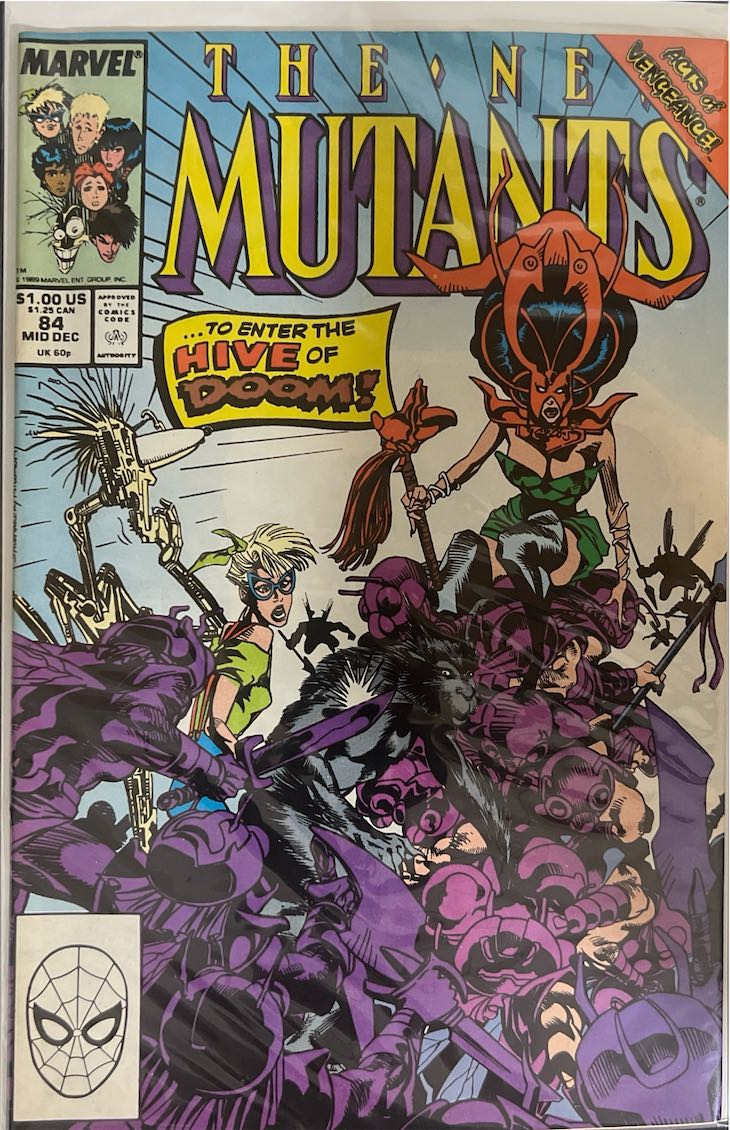 The New Mutants, #084, To Enter the Hive of Doom! (Marvel, 1989) - Direct Sales