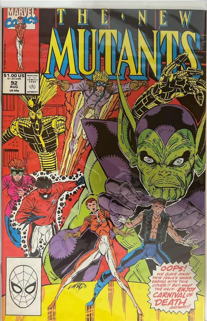 The New Mutants, #092 (Marvel Comics, 1990) - Direct Sales Edition