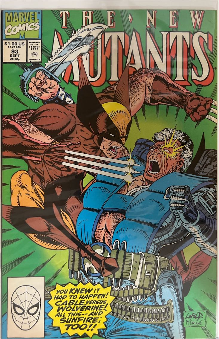 The New Mutants, #093 (Marvel, 1990) - Direct Sales