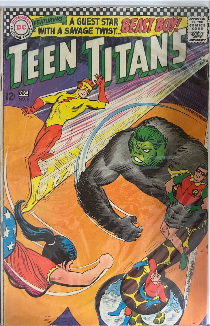 Teen Titans, #006, Featuring Beast Boy (DC Comics, 1966) - Direct Sales