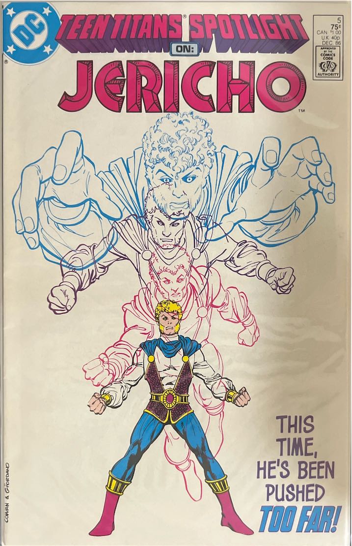 Teen Titans Spotlight, #005, Jericho (DC Comics, 1986) - Direct Sales