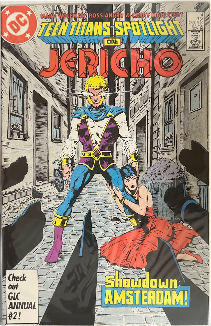 Teen Titans Spotlight On: Jericho, #004, Showdown: Amsterdam! (DC Comics, 1986) - Direct Sales Edition