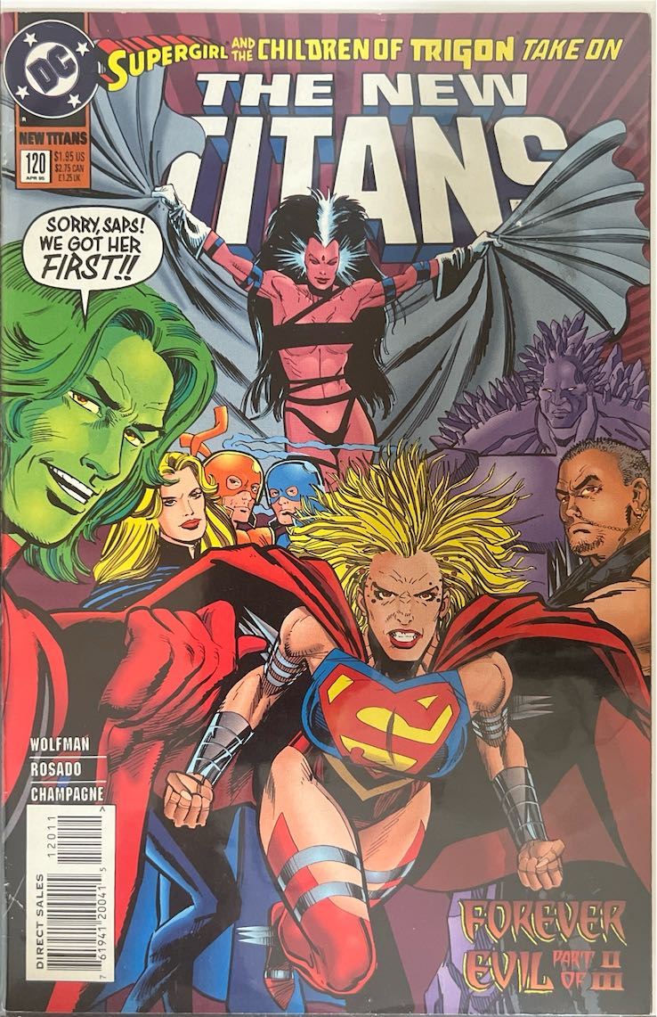 The New Titans, #120, Supergirl and the Children of Trigon Take On (DC Comics, 1995) - Direct Sales