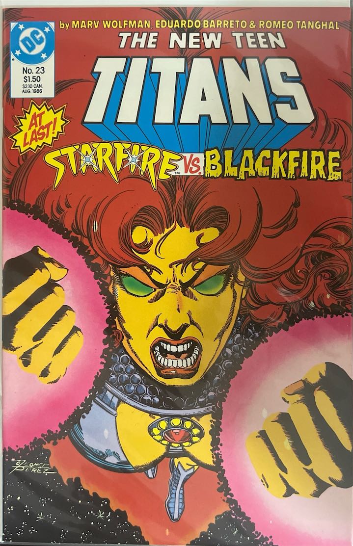 The New Teen Titans, #023, Starfire vs. Blackfire (DC Comics, 1986) - Direct Sales Variant