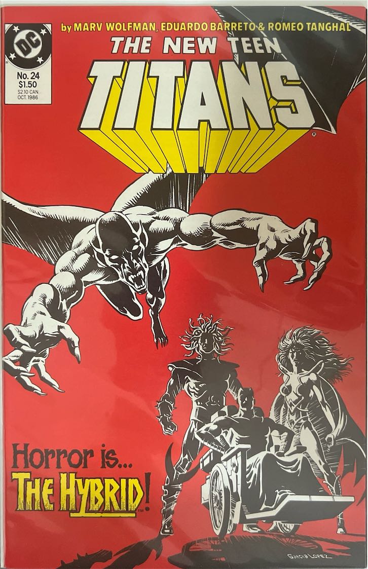 The New Teen Titans, #024, Horror is... The Hybrid! (DC Comics, 1986) - Direct Sales