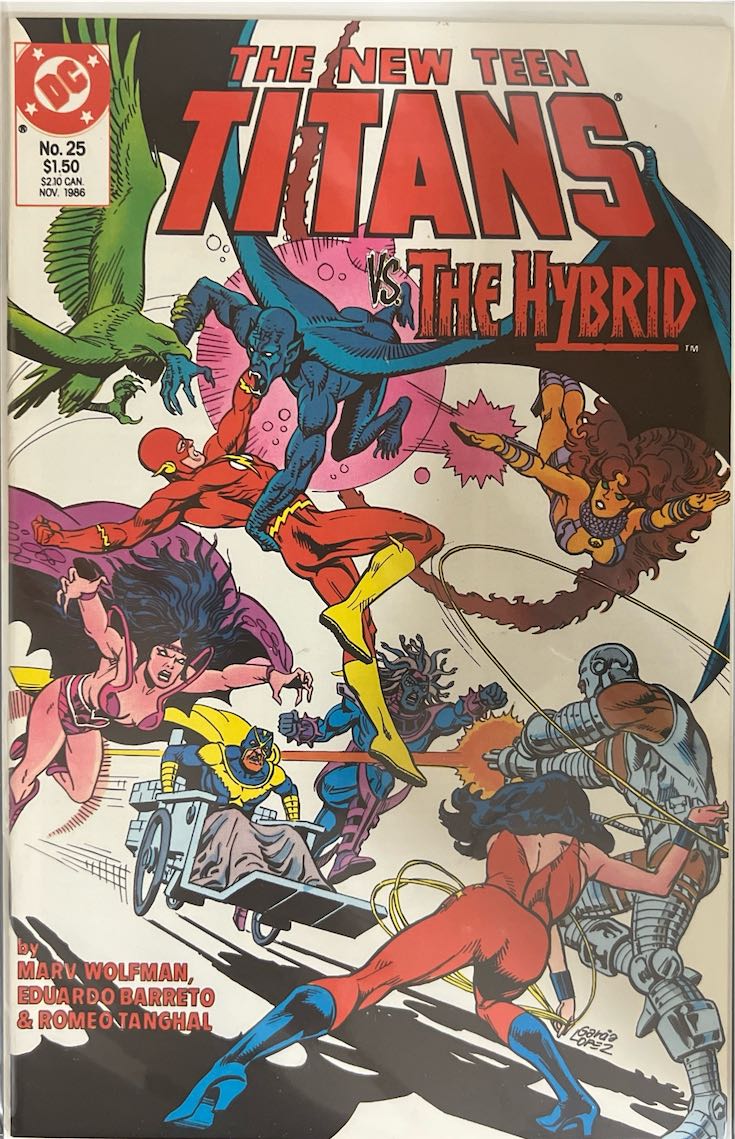 The New Teen Titans, #025, Vs. The Hybrid (DC Comics, 1986) - Direct Sales