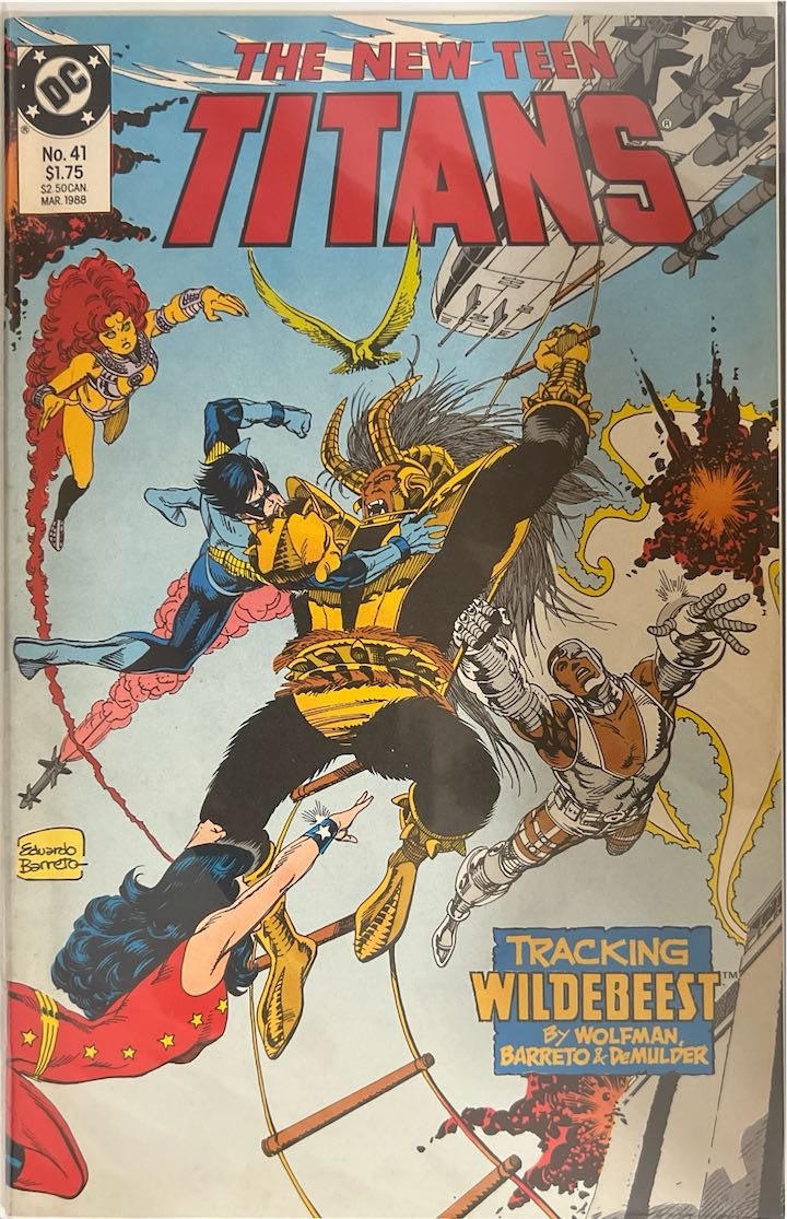 The New Teen Titans, #041, Tracking Wildebeest (DC, 1988) - Direct Sales