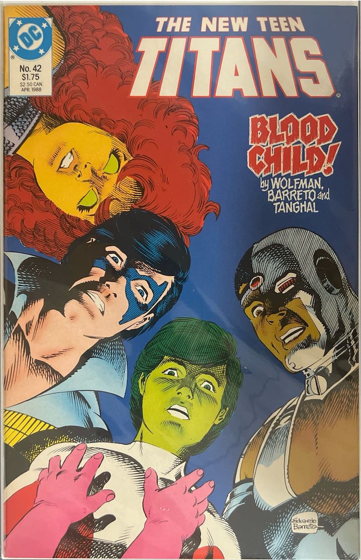 The New Teen Titans, #042, Blood Child! (DC Comics, 1988) - Direct Sales