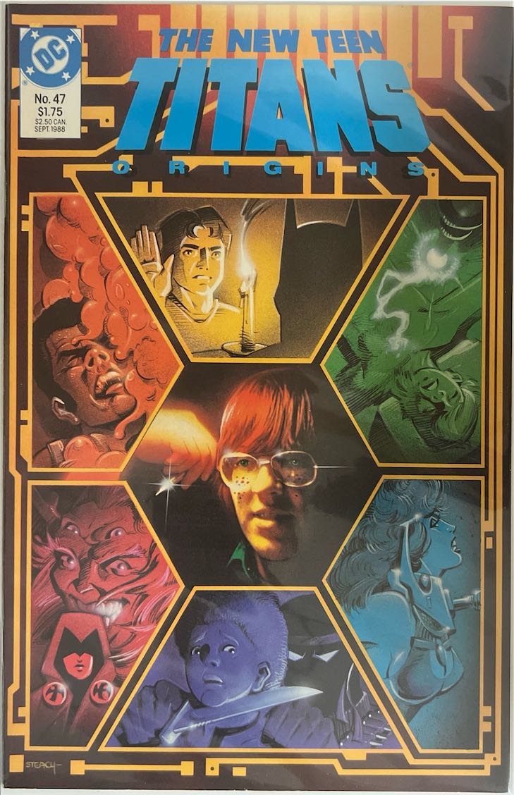 The New Teen Titans, #047, Origins (DC Comics, 1988) - Direct Sales