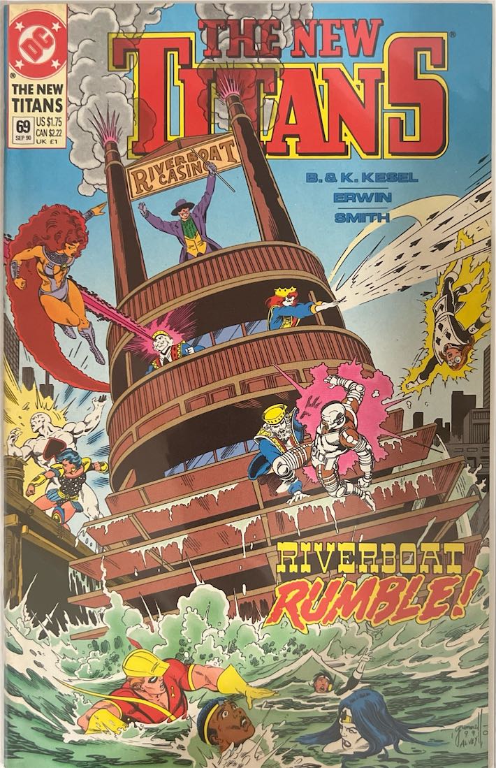 The New Titans, #069, Riverboat Rumble! (DC, 1990) - Direct Sales