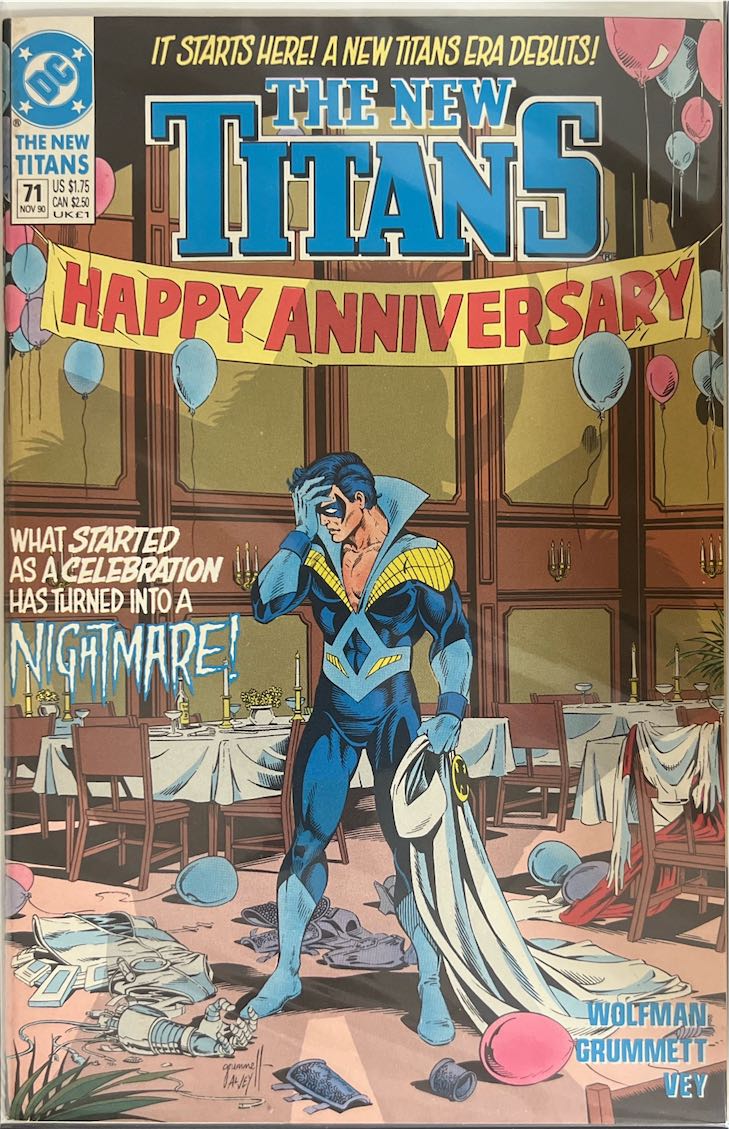 The New Titans, #071, Happy Anniversary (DC Comics, 1990) - Direct Sales