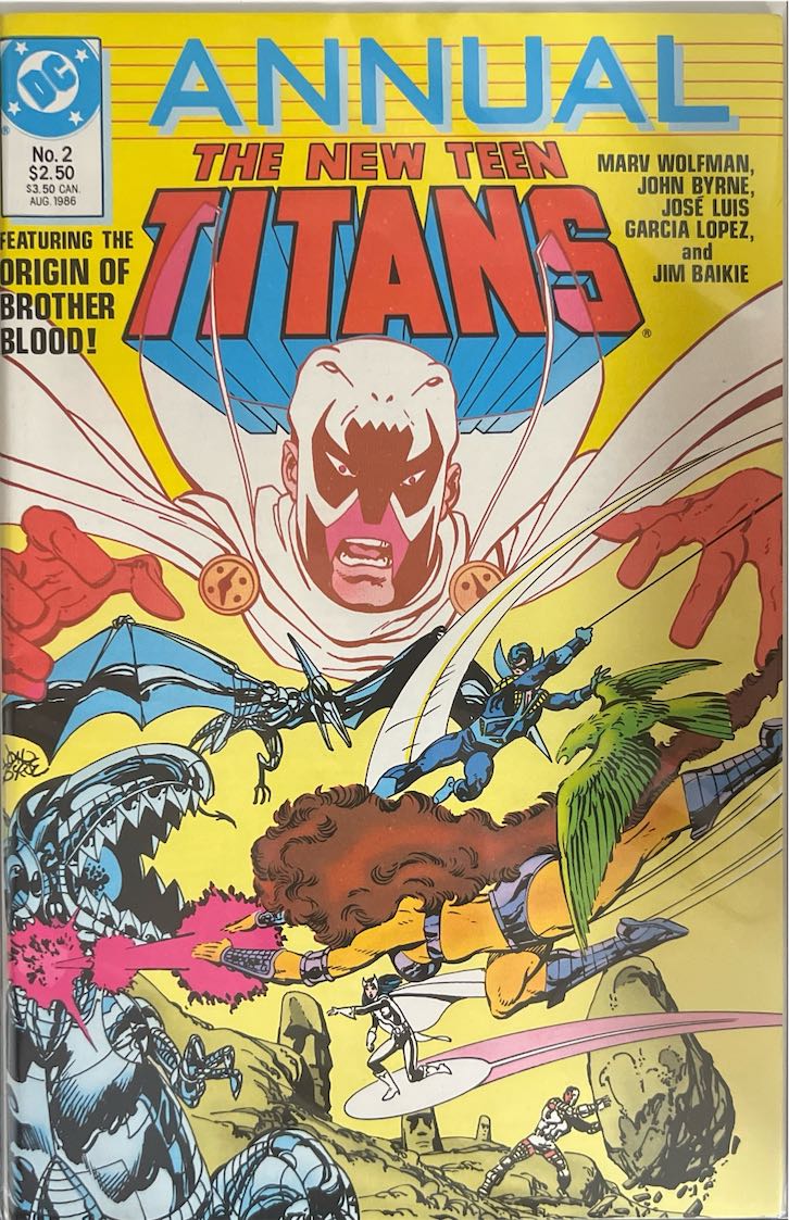 The New Teen Titans, Annual, #002, Featuring The Origin of Brother Blood! (DC Comics, 1986) - Direct Edition