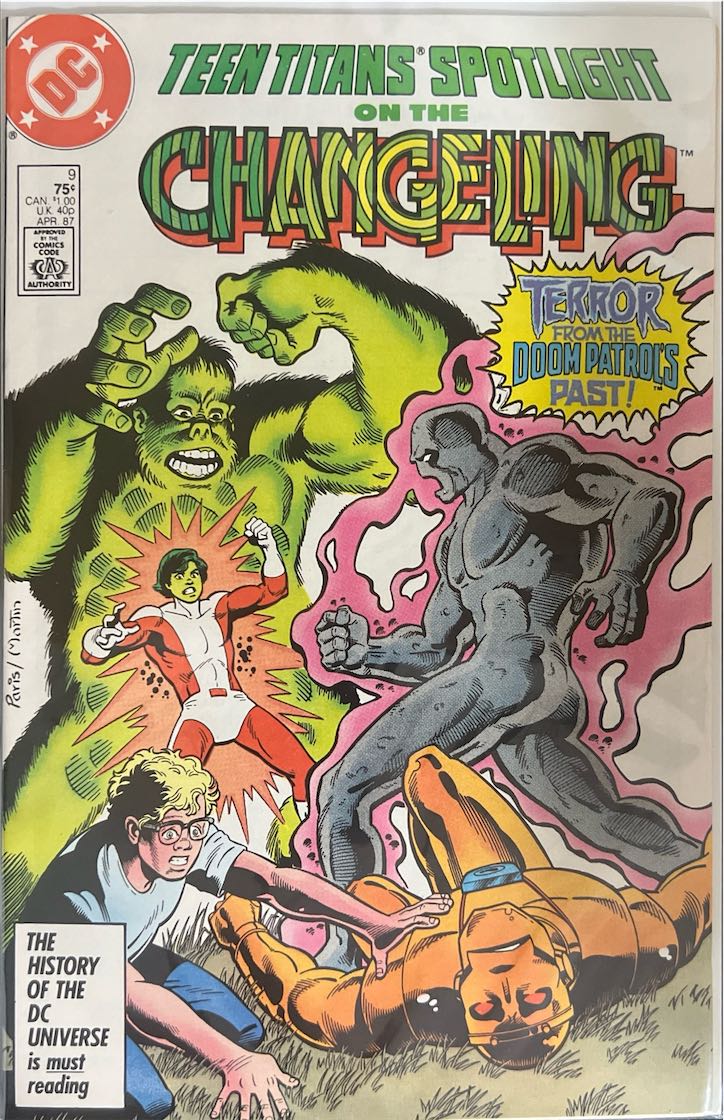 Teen Titans Spotlight, #009, On the Changeling (DC Comics, 1987) - Direct Sales