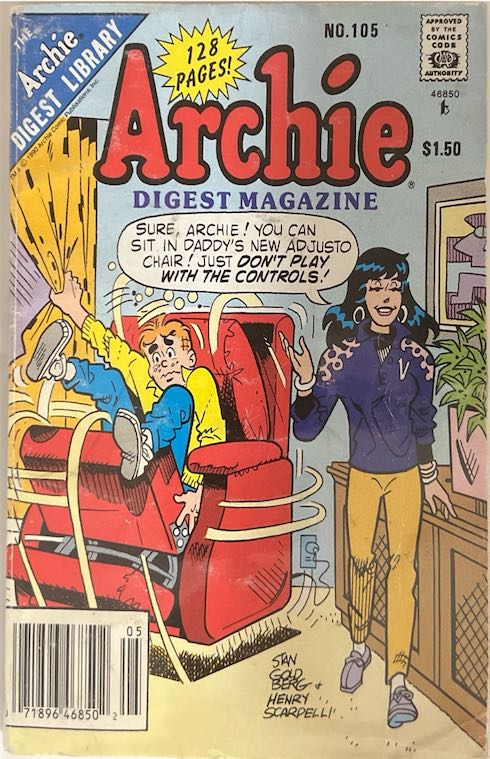 Archie, #105, Digest Magazine (Archie Comics, 1986) - Direct Sales