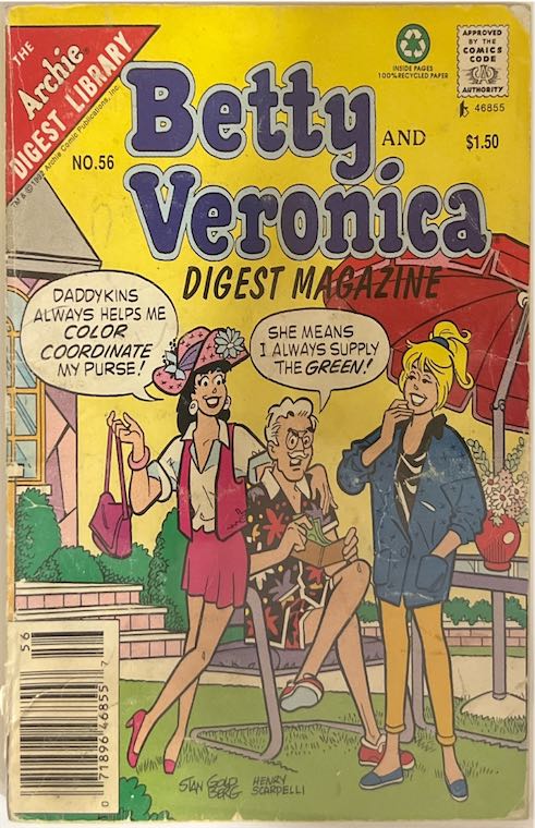 Betty and Veronica Digest Magazine, #056, (Archie Comics, 1984) - Newsstand Edition