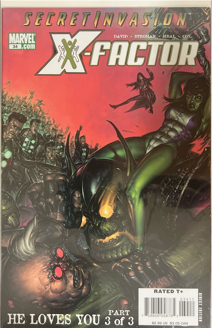 Secret Invasion: X-Factor, #034, He Loves You Part 3 of 3 (Marvel, 2008) - Direct Edition