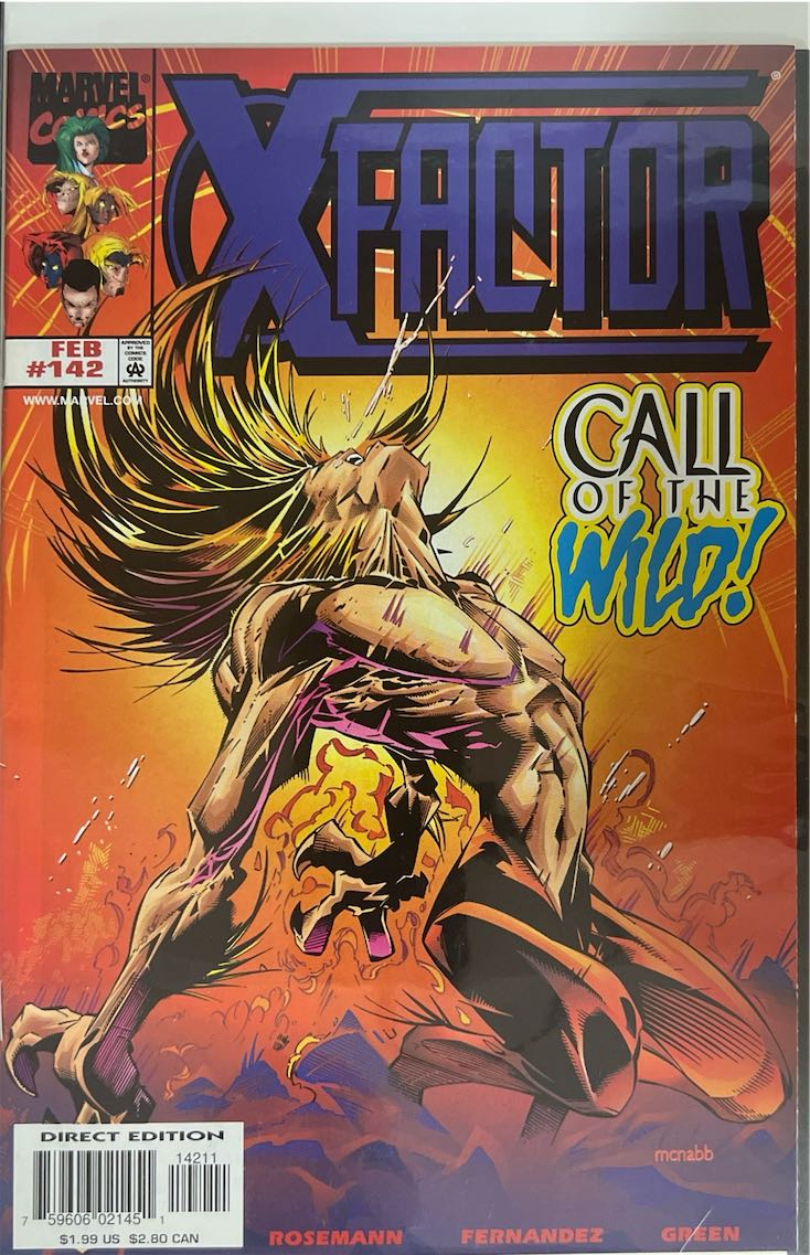 X-Factor, #142, Call of the Wild! (Marvel Comics, 1998) - Direct Edition