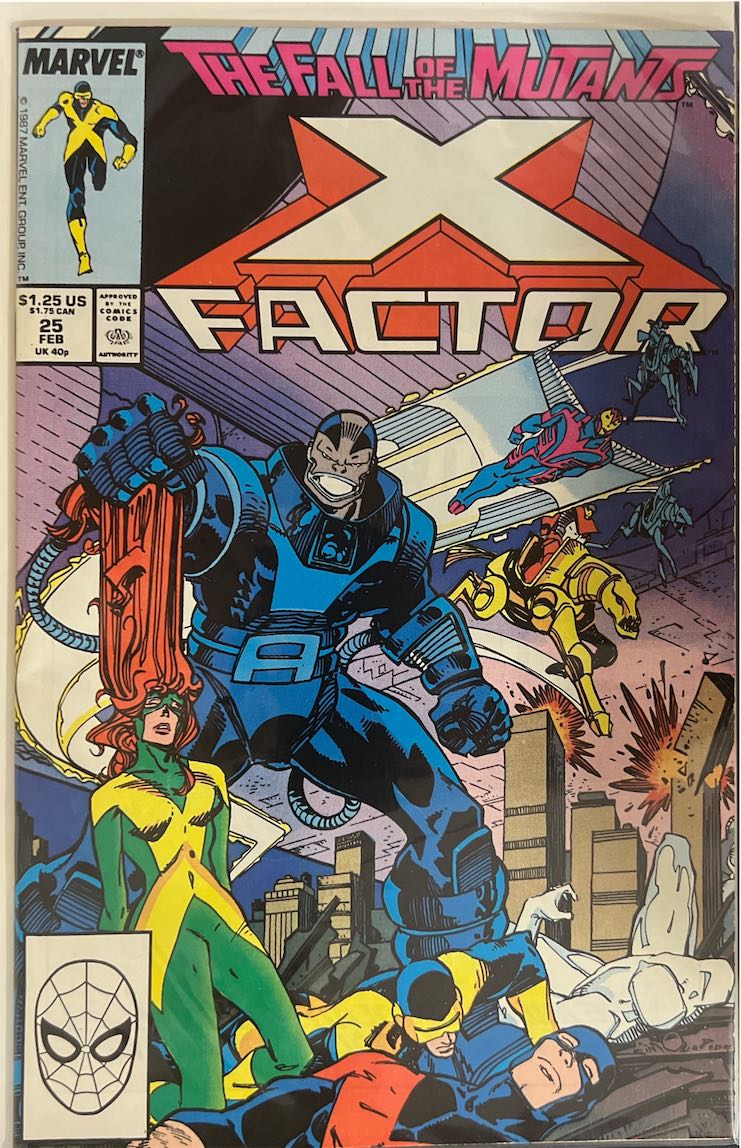 X-Factor, #025, The Fall of the Mutants (Marvel, 1987) - Direct Sales