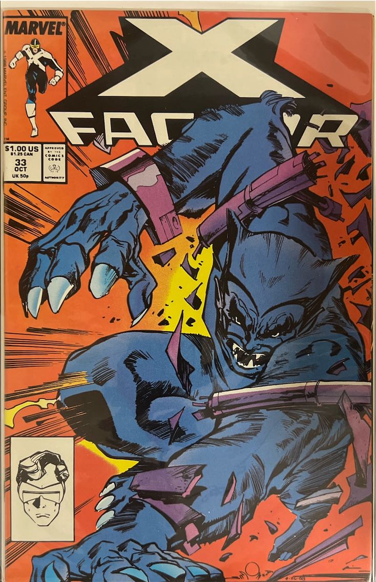 X-Factor, #033, The Beast Within (Marvel, 1988) - Direct Sales