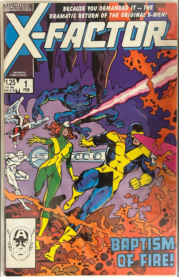 X-Factor, #001, Baptism of Fire (Marvel, 1985) - Direct Sales