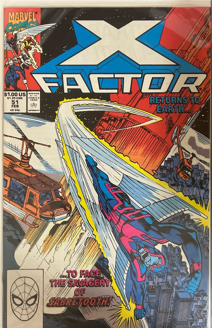 X-Factor, #051, Returns to Earth (Marvel, 1990) - Direct Edition