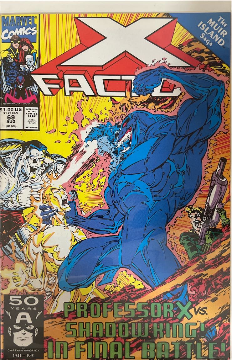 X-Factor, #069, Professor X vs. Shadow King in Final Battle (Marvel, 1991) - Direct Sales