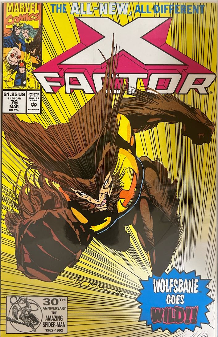 X-Factor, #076, Wolfsbane Goes Wild!! (Marvel, 1992) - Direct Sales