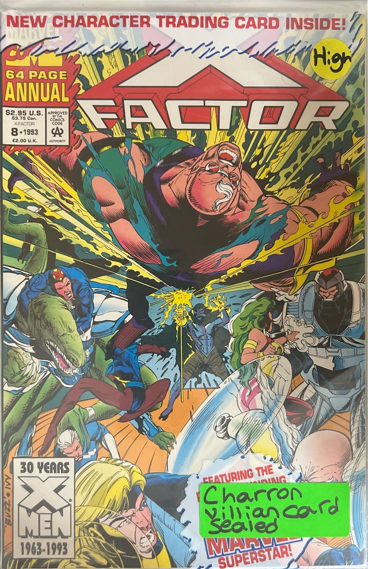 X-Factor, Annual 008, Featuring Charon Villain Card Sealed (Marvel, 1993) - Direct Edition