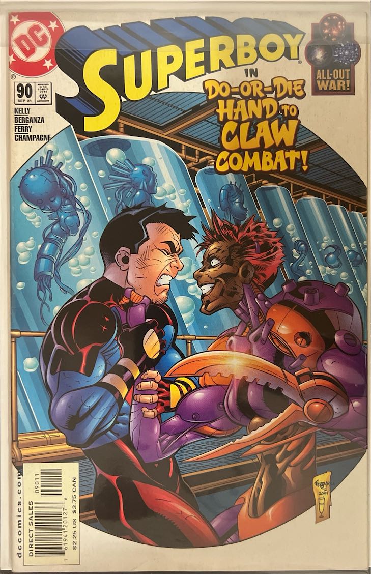 Superboy, #090, Do-or-Die Hand-to-Claw Combat! (DC Comics, 2001) - Direct Sales