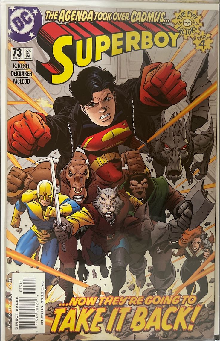 Superboy, #073, The Agenda Took Over Cadmus... (DC Comics, 2000) - Direct Sales