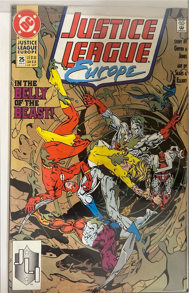 Justice League Europe, #025, In the Belly of the Beast! (DC Comics, 1991) - Direct Sales