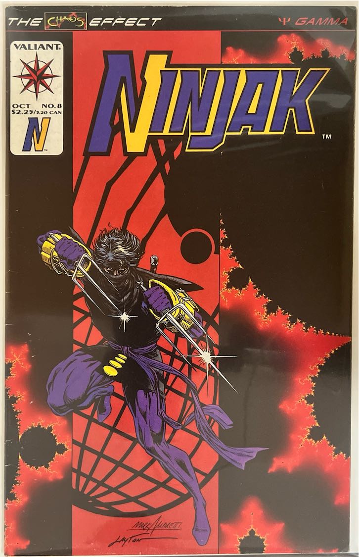 Ninjak, #008, The Chaos Effect (Valiant, 1994) - Direct Sales