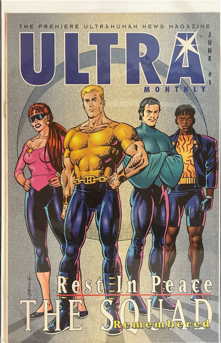 Ultra Monthly, #001, The Premiere Ultrahuman News Magazine (Malibu Comics, 1993) - Direct Sales