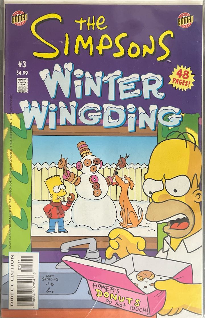 The Simpsons, #003, Winter Wingding (Bongo, 2008) - Direct Edition