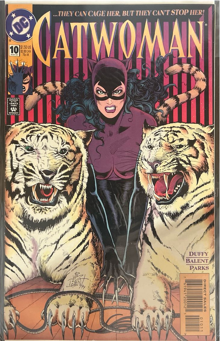 Catwoman, #010, ...They Can Cage Her, But They Can't Stop Her! (DC Comics, May 1994) - Direct Sales