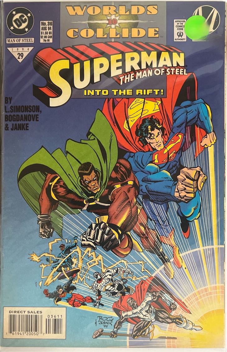 Superman: The Man of Steel, #036, Into The Rift! (DC Comics, 1994) - Direct Sales