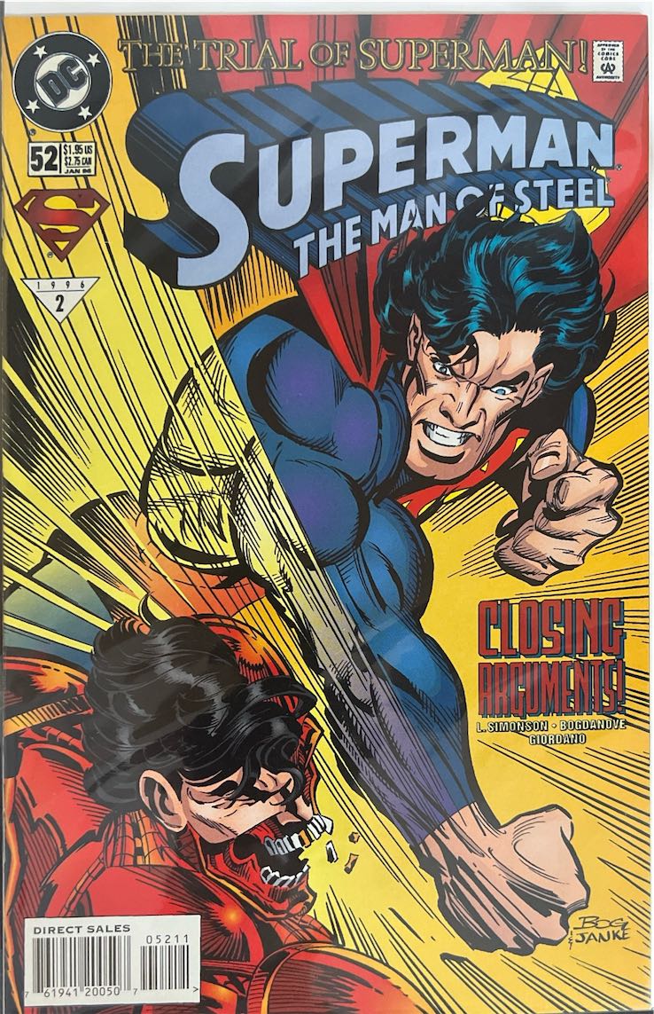 Superman: The Man of Steel, #052, Closing Arguments! (DC Comics, 1996) - Direct Sales