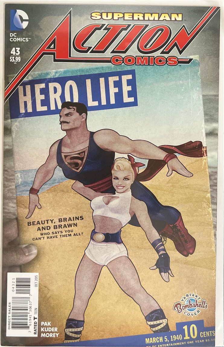 Superman Action Comics, #043, Hero Life (DC Comics, 2015) - Bombshells Variant