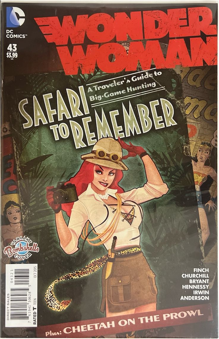 Wonder Woman, #043, Safari to Remember (DC Comics, 2015) - Direct Sales Variant Bombshells Cover