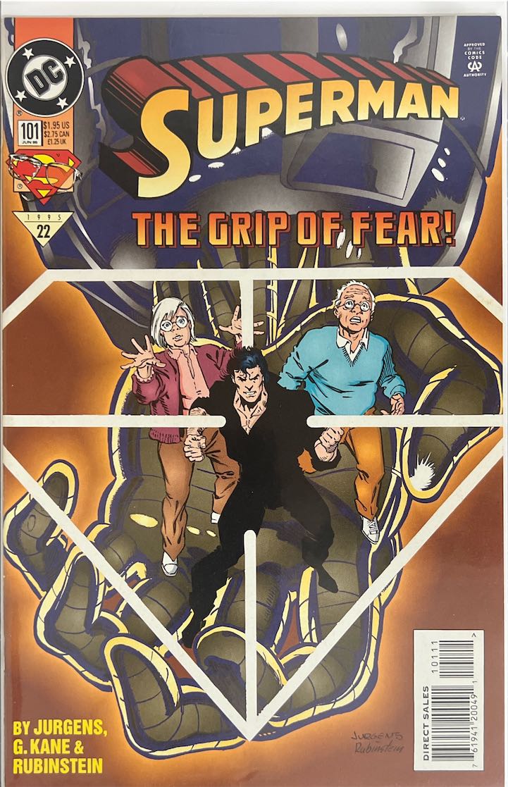 Superman, #101, The Grip of Fear! (DC Comics, 1995) - Direct Sales