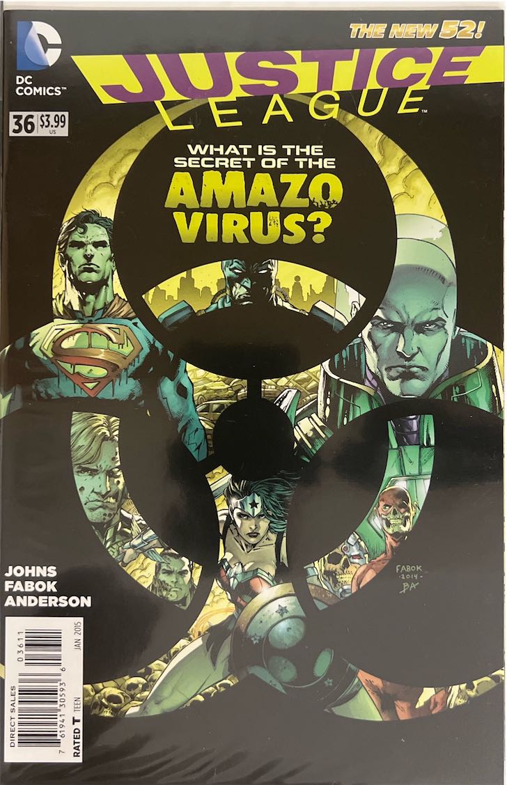 Justice League, #036, What is the Secret of the Amazo Virus? (DC Comics, January 2015) - Direct Sales