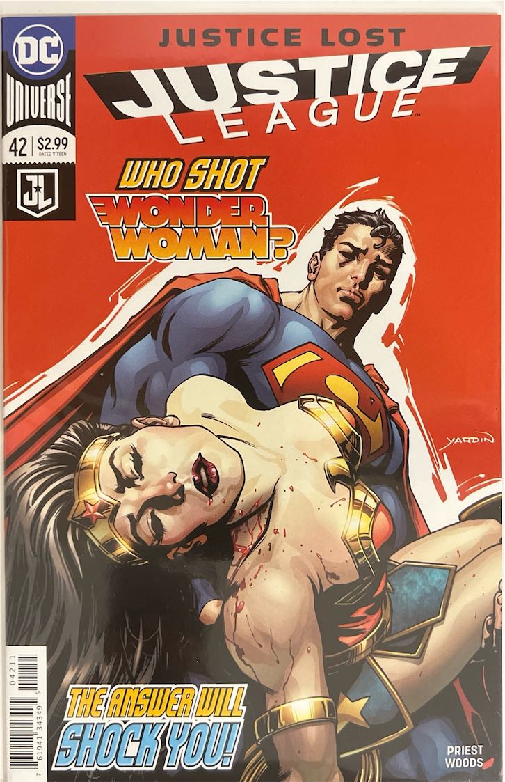 Justice League, #042, Justice Lost: Who Shot Wonder Woman? (DC Comics, 2018) - DC Universe