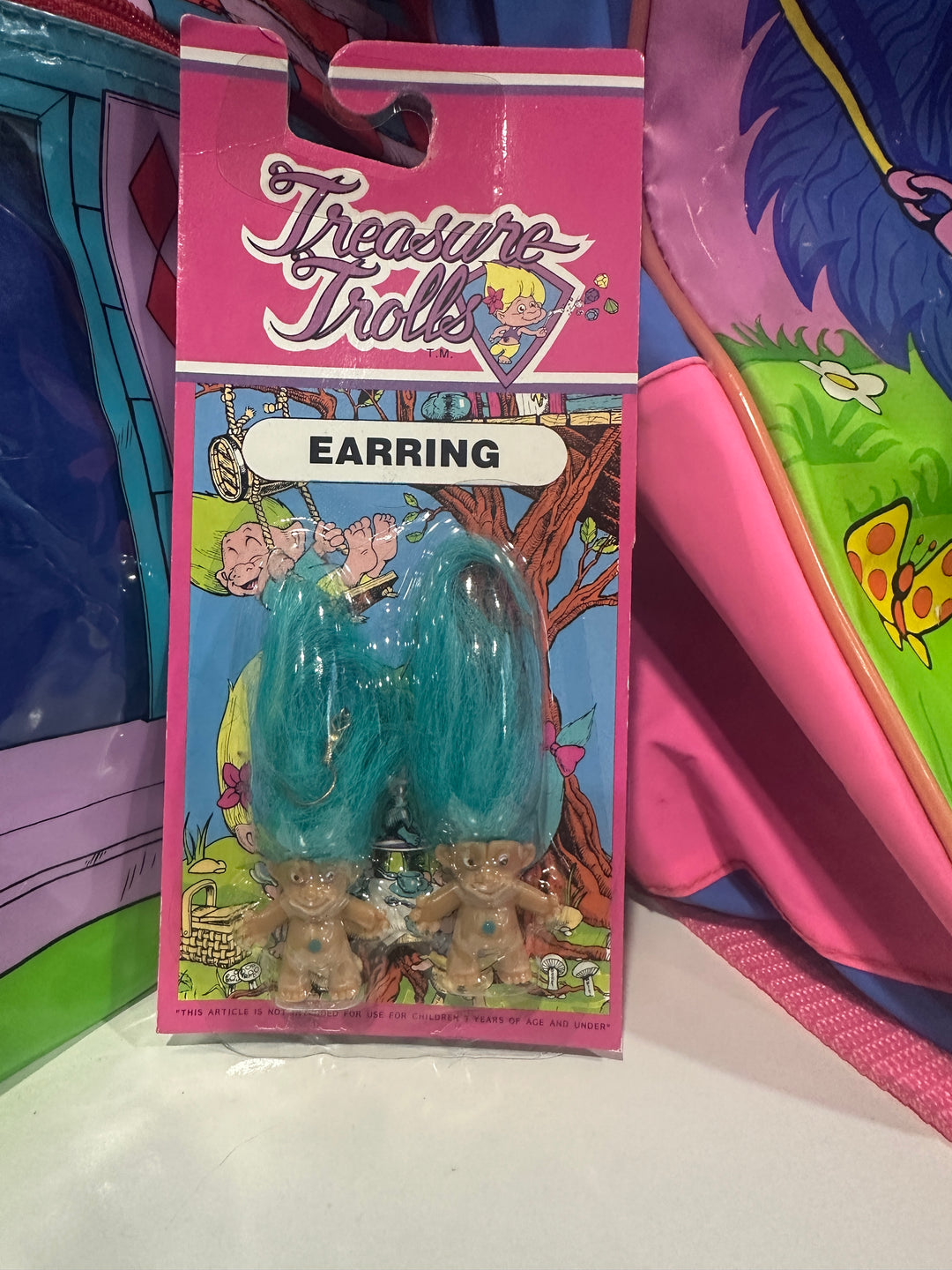 Treasure Troll Earrings Blue